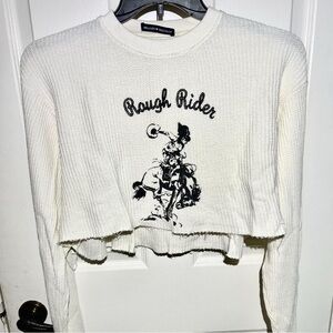 Brandy Melville White Rough Rider Top